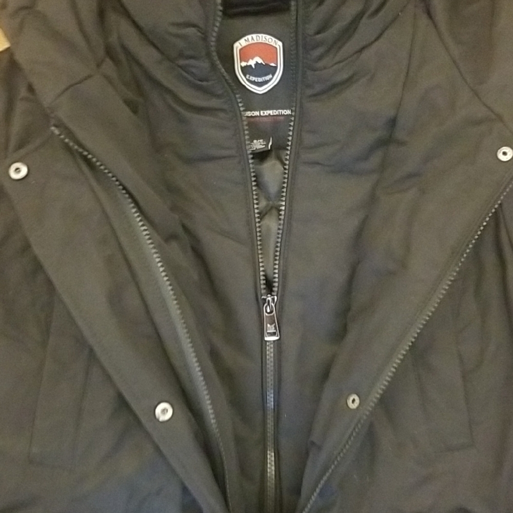 Madison Black Ski Jacket with Faux Fur Hood - Picture 7 of 15